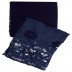 Cotton Half Net Stole- Navy Blue